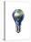 Light Bulb with Planet Earth Inside Glass, Africa and Europe View-null-Stretched Canvas