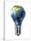 Light Bulb with Planet Earth Inside Glass, Asia View-null-Stretched Canvas