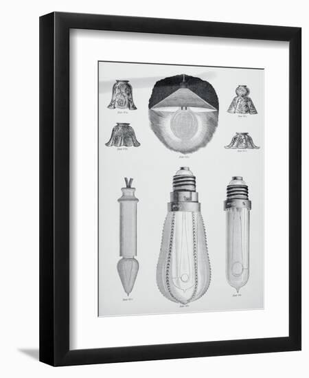 Light Bulbs on Display-null-Framed Giclee Print