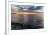 Light Clouds Sunset And Crashing Waves-Anthony Paladino-Framed Giclee Print