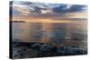 Light Clouds Sunset And Crashing Waves-Anthony Paladino-Stretched Canvas