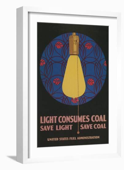 Light Consumes Coal-null-Framed Art Print