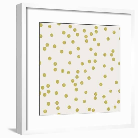 Light Cream Golden Round Confetti-Tina Lavoie-Framed Giclee Print