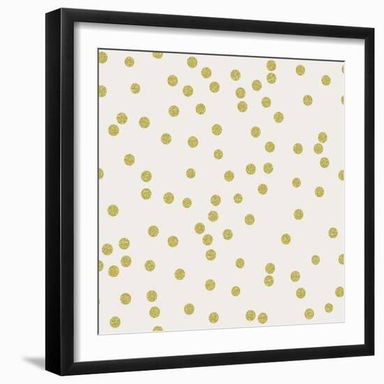 Light Cream Golden Round Confetti-Tina Lavoie-Framed Giclee Print