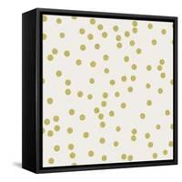 Light Cream Golden Round Confetti-Tina Lavoie-Framed Stretched Canvas