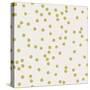 Light Cream Golden Round Confetti-Tina Lavoie-Stretched Canvas