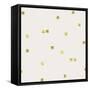 Light Cream Golden Squares Confetti-Tina Lavoie-Framed Stretched Canvas