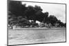 Light Cruiser Passing Burning USS Arizona-Bettmann-Mounted Photographic Print