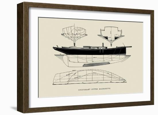 Light-Draft Cutter Mignonette-Charles P. Kunhardt-Framed Art Print