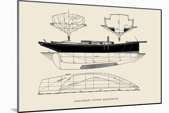 Light-Draft Cutter Mignonette-Charles P. Kunhardt-Mounted Art Print