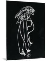 Light Drawing of Figure by Pablo Picasso Using Flashlight-Gjon Mili-Mounted Photographic Print