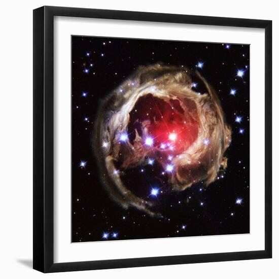 Light Echoes From Exploding Star-null-Framed Premium Photographic Print