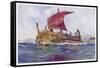 Light Fighting Ship from Classical Greece-Albert Sebille-Framed Stretched Canvas