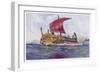 Light Fighting Ship from Classical Greece-Albert Sebille-Framed Art Print