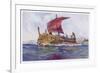 Light Fighting Ship from Classical Greece-Albert Sebille-Framed Art Print