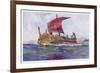 Light Fighting Ship from Classical Greece-Albert Sebille-Framed Art Print