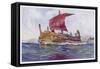 Light Fighting Ship from Classical Greece-Albert Sebille-Framed Stretched Canvas