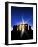 Light Flares At Stonehenge, Artwork-Victor Habbick-Framed Photographic Print