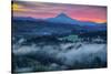 Light Fog at Sunrise from Jonsrud Point, Mount Hood Oregon-Vincent James-Stretched Canvas