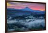 Light Fog at Sunrise from Jonsrud Point, Mount Hood Oregon-Vincent James-Framed Photographic Print
