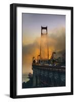 Light Fog Mood Afternoon, North Tower - Golden Gate Bridge - San Francisco-Vincent James-Framed Photographic Print