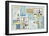 Light House Border-Maria Trad-Framed Giclee Print