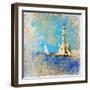 Light House With Yacht- Artistic Painting Style Picture-Maugli-l-Framed Art Print