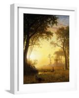 Light in the Forest-Albert Bierstadt-Framed Premium Giclee Print