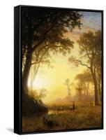 Light in the Forest-Albert Bierstadt-Framed Stretched Canvas