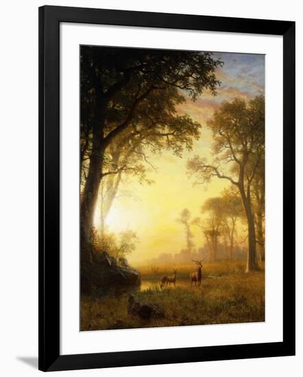 Light in the Forest-Albert Bierstadt-Framed Giclee Print