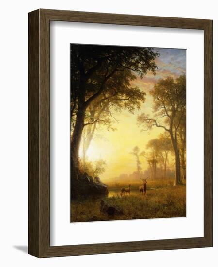 Light in the Forest-Albert Bierstadt-Framed Giclee Print