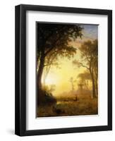 Light in the Forest-Albert Bierstadt-Framed Giclee Print