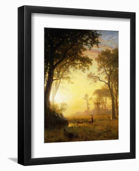 Light in the Forest-Albert Bierstadt-Framed Giclee Print