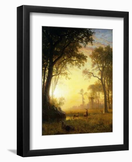 Light in the Forest-Albert Bierstadt-Framed Giclee Print