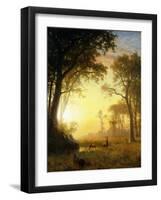 Light in the Forest-Albert Bierstadt-Framed Giclee Print