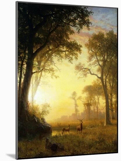 Light in the Forest-Albert Bierstadt-Mounted Giclee Print