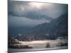 Light in the Winter Storm over Frozen Lake-Sheila Haddad-Mounted Photographic Print