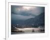 Light in the Winter Storm over Frozen Lake-Sheila Haddad-Framed Photographic Print