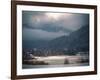 Light in the Winter Storm over Frozen Lake-Sheila Haddad-Framed Photographic Print