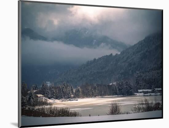 Light in the Winter Storm over Frozen Lake-Sheila Haddad-Mounted Photographic Print