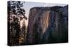 Light Magic on Earth, Firefall, Horsetail Falls, Yosemite National Park, Rare Light-Vincent James-Stretched Canvas