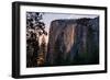 Light Magic on Earth, Firefall, Horsetail Falls, Yosemite National Park, Rare Light-Vincent James-Framed Photographic Print