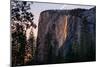 Light Magic on Earth, Firefall, Horsetail Falls, Yosemite National Park, Rare Light-Vincent James-Mounted Photographic Print