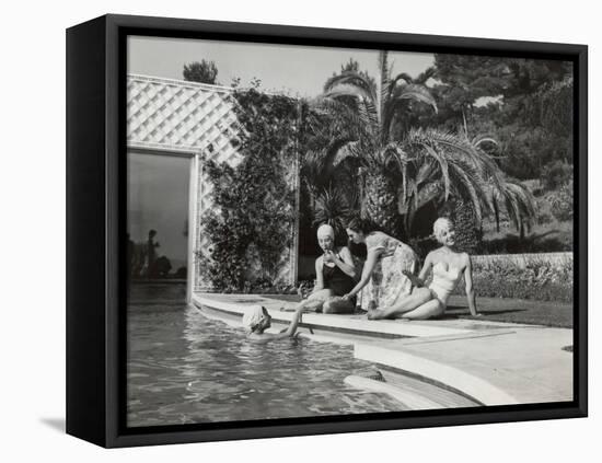 Light Meal by the Swimming Pool-null-Framed Stretched Canvas