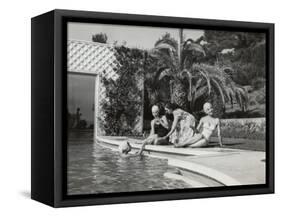 Light Meal by the Swimming Pool-null-Framed Stretched Canvas