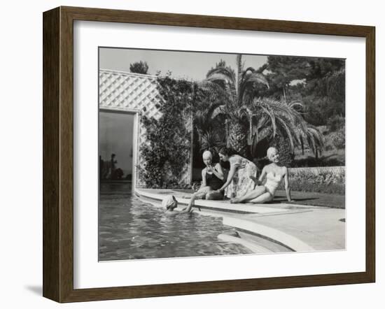 Light Meal by the Swimming Pool-null-Framed Photographic Print