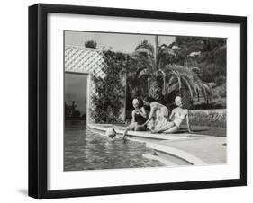 Light Meal by the Swimming Pool-null-Framed Photographic Print