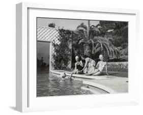 Light Meal by the Swimming Pool-null-Framed Photographic Print