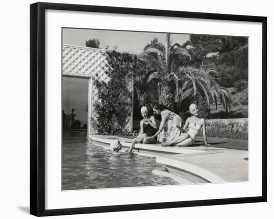 Light Meal by the Swimming Pool-null-Framed Photographic Print