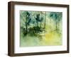 Light on a Pond in a Wood-Pol Ledent-Framed Art Print